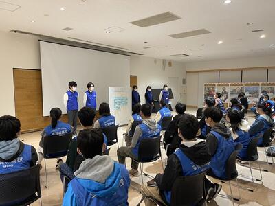 ＜気仙沼向洋高等学校語り部とともに（10/28気仙沼市東日本大震災遺構・伝承館）＞