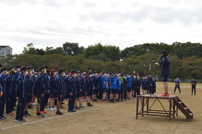 開会式　体育祭実行委員長　大宮司さん挨拶
