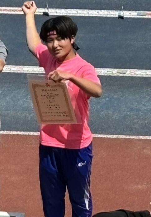 男子やり投げ　第３位　山田倶也（東北大会出場）